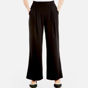 Max Studio Black Pleated Pants Sz XS